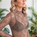  Autumn Bloom Sheer Lace Top | S-L
