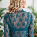  Autumn Bloom Sheer Lace Top | S-L