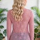  Autumn Bloom Sheer Lace Top | S-L