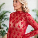  Autumn Bloom Sheer Lace Top | S-L