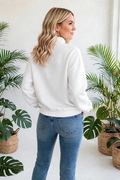 MERRY AND BRIGHT Cozy Letter Sweatshirt | S-XL