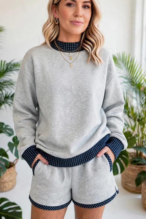 Dottie Darling Patchwork Mock Neck Set | S-XL