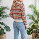  Polka Dot Striped Drop-Shoulder Sweater | S-XL