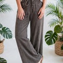  Washed Seam Drawstring Leg Flare Pants | S-XL