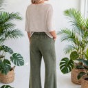  Washed Seam Drawstring Leg Flare Pants | S-XL
