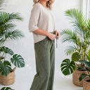  Washed Seam Drawstring Leg Flare Pants | S-XL