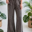  Washed Seam Drawstring Leg Flare Pants | S-XL