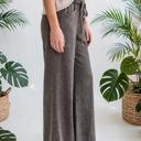  Washed Seam Drawstring Leg Flare Pants | S-XL