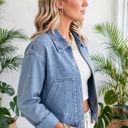  Blue Belle Studded Zipper Denim Jacket | S-XL