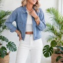 Blue Belle Studded Zipper Denim Jacket | S-XL