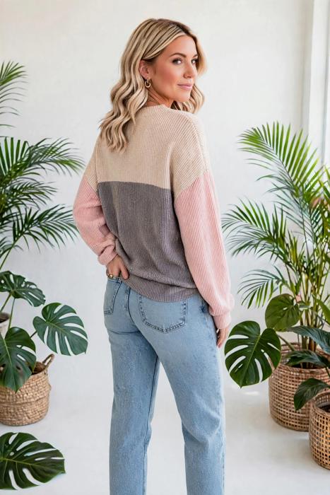 Colorblock Ribbed Relaxed-Fit Top | S-XL