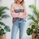  Colorblock Ribbed Relaxed-Fit Top | S-XL
