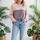  Colorblock Ribbed Relaxed-Fit Top | S-XL