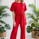  Elevé Grace Belted Jumpsuit | S-2XL