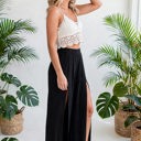  Open Leg Mid Waist Pants | S-XL