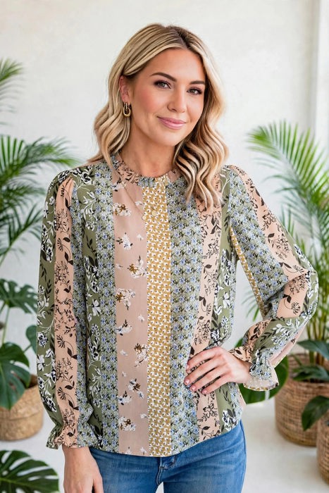 Cuff Long Sleeve Blouse