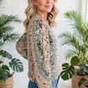  Cuff Long Sleeve Blouse