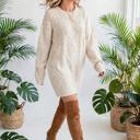  Cozy Cable Knit Sweater Dress | S-XL