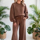  Polka Chic Drawstring Wide-Leg Lounge Set | S-XL