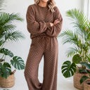  Polka Chic Drawstring Wide-Leg Lounge Set | S-XL