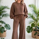  Polka Chic Drawstring Wide-Leg Lounge Set | S-XL
