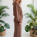  Polka Chic Drawstring Wide-Leg Lounge Set | S-XL