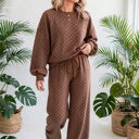 Polka Chic Drawstring Wide-Leg Lounge Set | S-XL