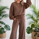  Polka Chic Drawstring Wide-Leg Lounge Set | S-XL