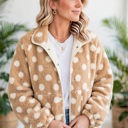  Luxe Polka Faux Fur Jacket | S-XL