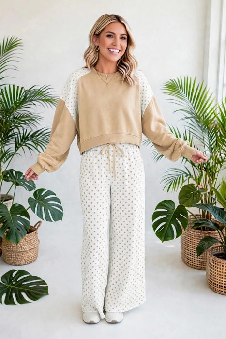 Spot & Style Patchwork Two-Piece Set | S-XL