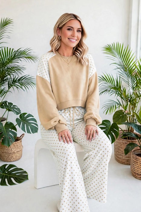 Spot & Style Patchwork Two-Piece Set | S-XL