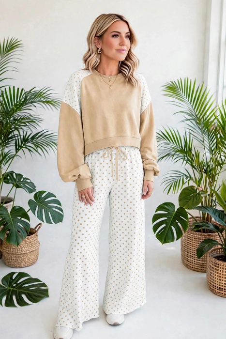 Spot & Style Patchwork Two-Piece Set | S-XL