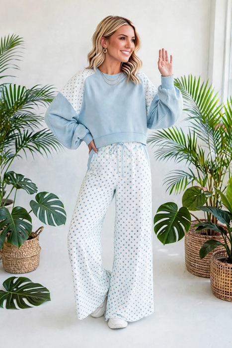 Spot & Style Patchwork Two-Piece Set | S-XL