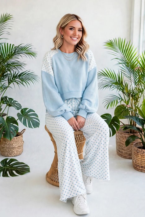 Spot & Style Patchwork Two-Piece Set | S-XL