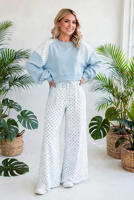 Spot & Style Patchwork Two-Piece Set | S-XL
