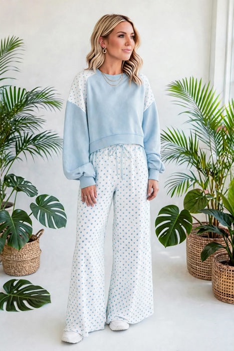 Spot & Style Patchwork Two-Piece Set | S-XL