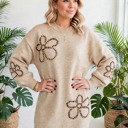  Floravelle Puff Sleeve Knit Sweater Dress | S-XL