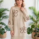  Floravelle Puff Sleeve Knit Sweater Dress | S-XL