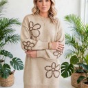  Floravelle Puff Sleeve Knit Sweater Dress | S-XL