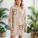  Floravelle Puff Sleeve Knit Sweater Dress | S-XL