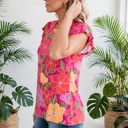  Paradise Floral Ruffle Sleeve Top | S-3X