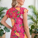  Paradise Floral Ruffle Sleeve Top | S-3X