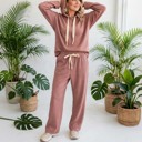  Lace & Luxe Drawstring Pullover Hoodies Corduroy Set | S-XL