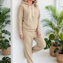  Lace & Luxe Drawstring Pullover Hoodies Corduroy Set | S-XL