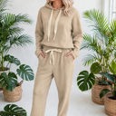  Lace & Luxe Drawstring Pullover Hoodies Corduroy Set | S-XL