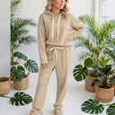 Small Jet Stream Lace & Luxe Drawstring Pullover Hoodies Corduroy Set | S-XL