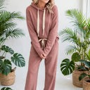  Lace & Luxe Drawstring Pullover Hoodies Corduroy Set | S-XL
