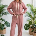  Lace & Luxe Drawstring Pullover Hoodies Corduroy Set | S-XL