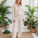  Rosy Reverie Button-Up Pajama Set | S-XL