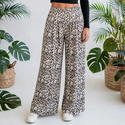 Leopard Print Luxe Flow Pants | S-XL